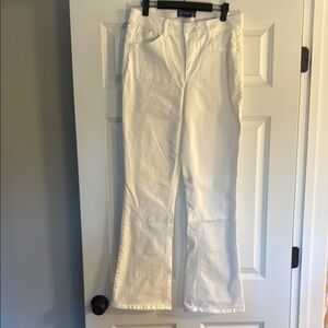 Democracy "Ab"Solution White Flared Jeans